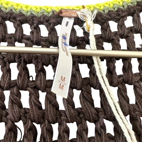 Free People Desert Rose Crochet Fringe Vest Multicolor Boho Festival Medium - Picture 5 of 9